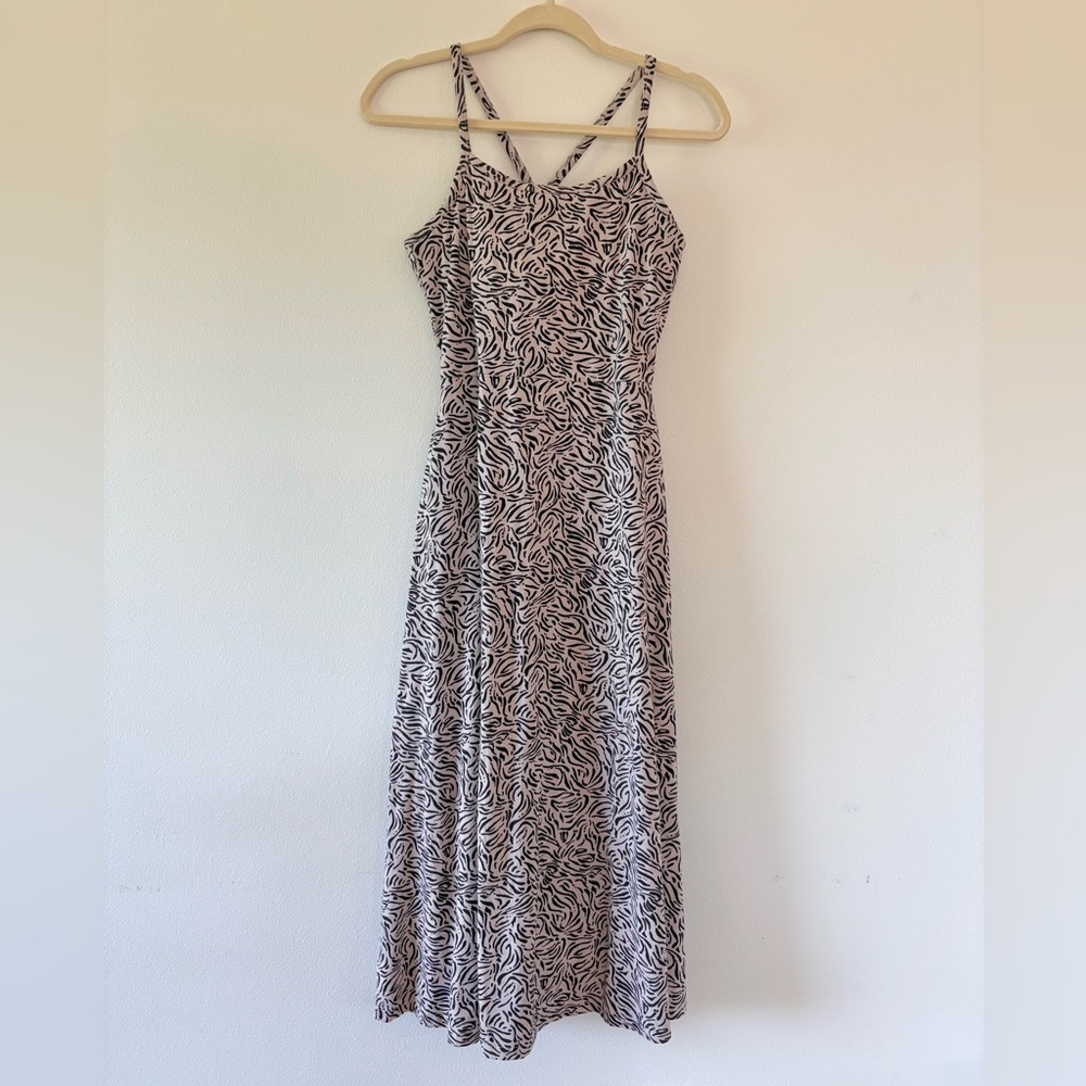 Pact Organic Cotton Fit & Flare Midi Summer Dress Casual Sleeveless Medium